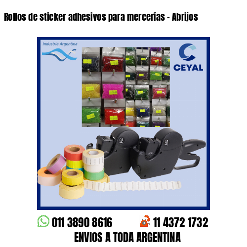 Rollos de sticker adhesivos para mercerías – Abrijos