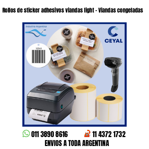 Rollos de sticker adhesivos viandas light – Viandas congeladas