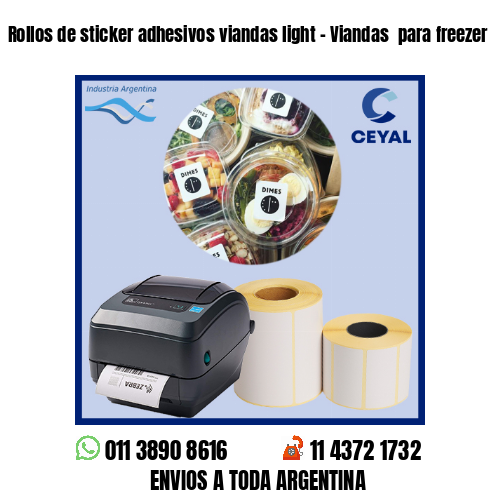 Rollos de sticker adhesivos viandas light – Viandas  para freezer