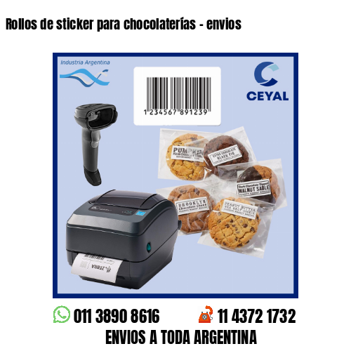 Rollos de sticker para chocolaterías – envios