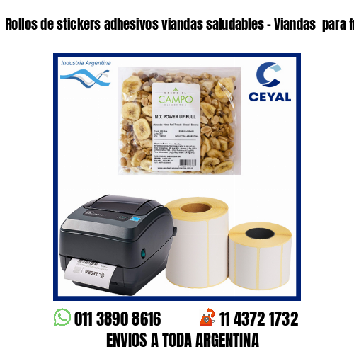 Rollos de stickers adhesivos viandas saludables – Viandas  para freezer