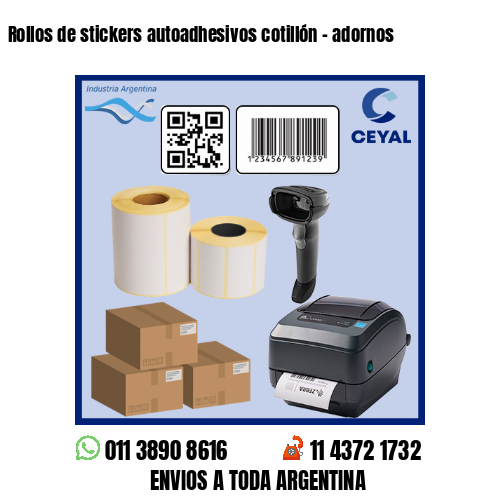 Rollos de stickers autoadhesivos cotillón – adornos