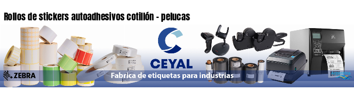 Rollos de stickers autoadhesivos cotillón - pelucas