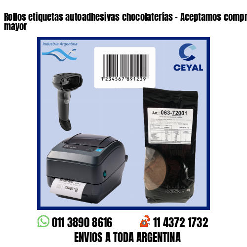 Rollos etiquetas autoadhesivas chocolaterías – Aceptamos compras al por menor y mayor
