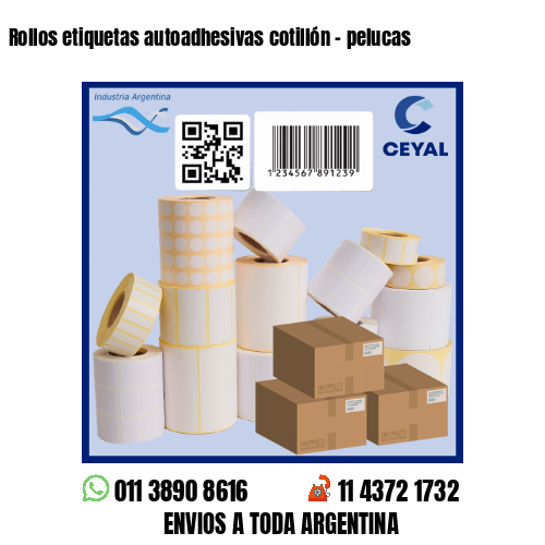 Rollos etiquetas autoadhesivas cotillón – pelucas