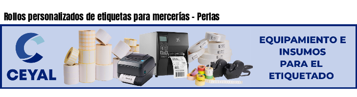 Rollos personalizados de etiquetas para mercerías - Perlas