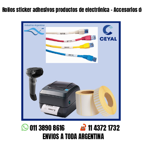 Rollos sticker adhesivos productos de electrónica – Accesorios de audios