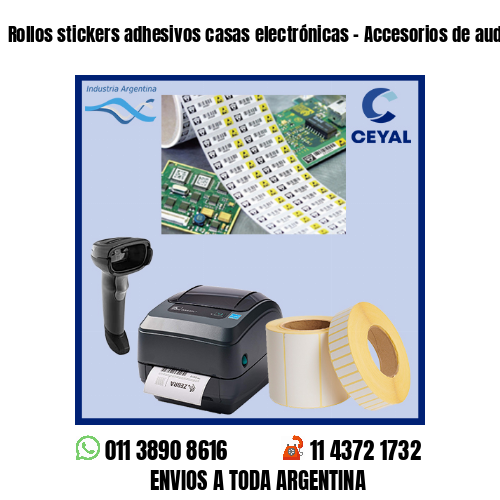 Rollos stickers adhesivos casas electrónicas – Accesorios de audios