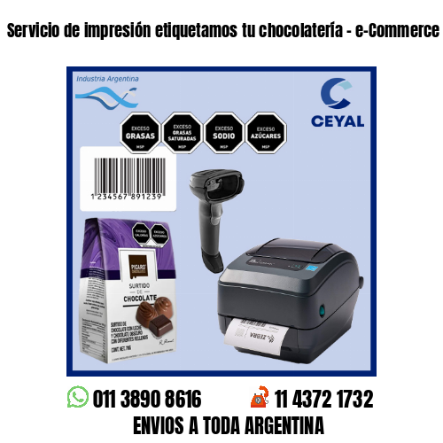 Servicio de impresión etiquetamos tu chocolatería – e-Commerce