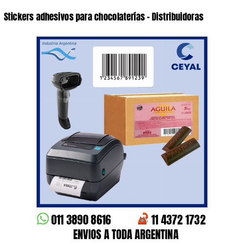 Stickers adhesivos para chocolaterías – Distribuidoras