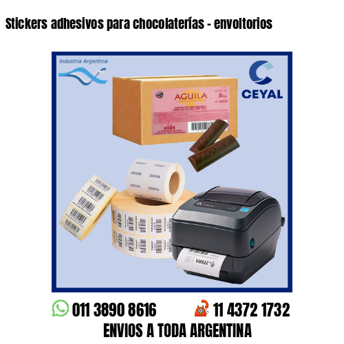 Stickers adhesivos para chocolaterías – envoltorios