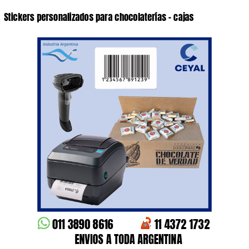 Stickers personalizados para chocolaterías – cajas