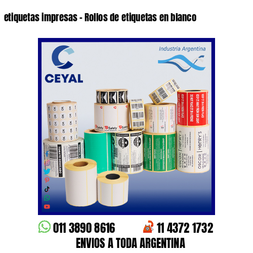 etiquetas impresas – Rollos de etiquetas en blanco