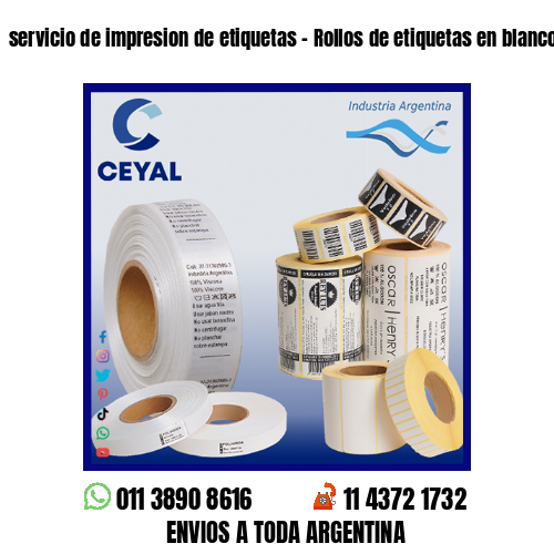 servicio de impresion de etiquetas – Rollos de etiquetas en blanco