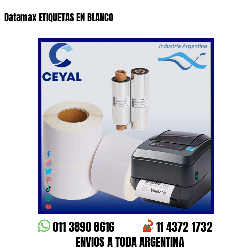 Datamax ETIQUETAS EN BLANCO