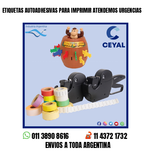 ETIQUETAS AUTOADHESIVAS PARA IMPRIMIR ATENDEMOS URGENCIAS