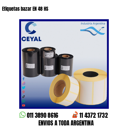 Etiquetas bazar EN 48 HS