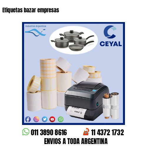 Etiquetas bazar empresas