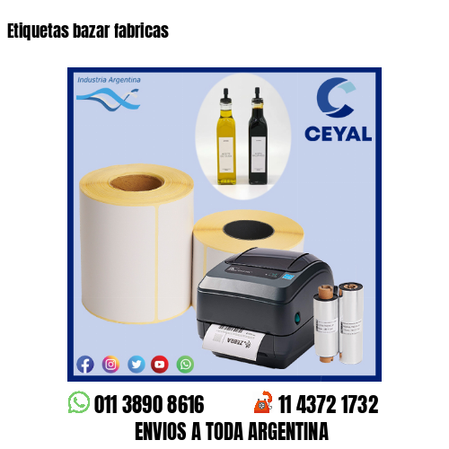 Etiquetas bazar fabricas