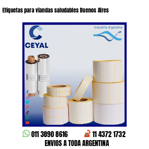 Etiquetas para viandas saludables Buenos Aires