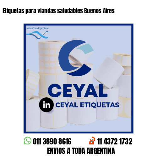 Etiquetas para viandas saludables Buenos Aires 