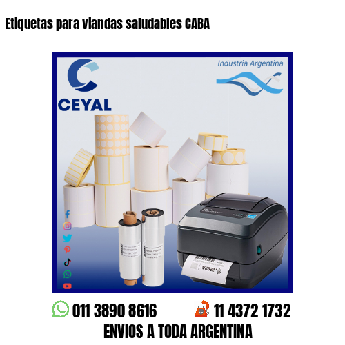 Etiquetas para viandas saludables CABA