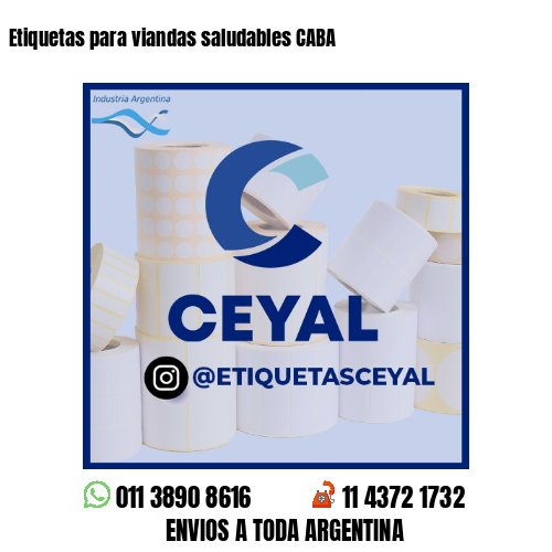 Etiquetas para viandas saludables CABA 