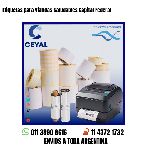 Etiquetas para viandas saludables Capital Federal