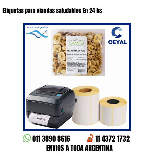 Etiquetas para viandas saludables En 24 hs