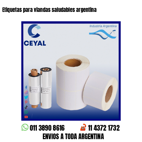 Etiquetas para viandas saludables argentina