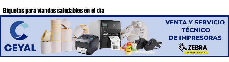 Etiquetas para viandas saludables en el dia