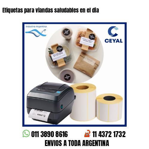 Etiquetas para viandas saludables en el dia