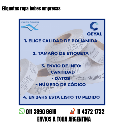 Etiquetas ropa bebes empresas