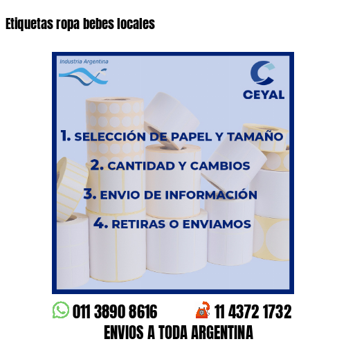Etiquetas ropa bebes locales