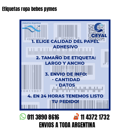 Etiquetas ropa bebes pymes