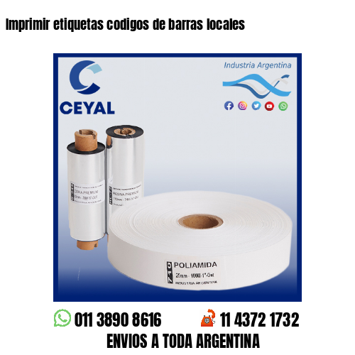 Imprimir etiquetas codigos de barras locales