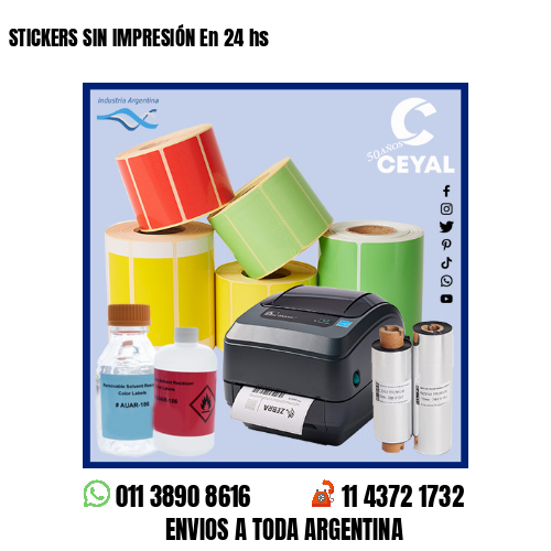 STICKERS SIN IMPRESIÓN En 24 hs