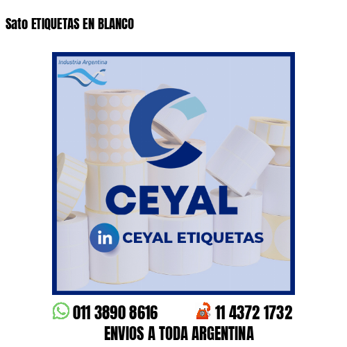 Sato ETIQUETAS EN BLANCO