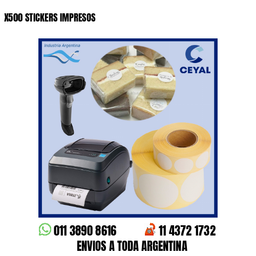 X500 STICKERS IMPRESOS