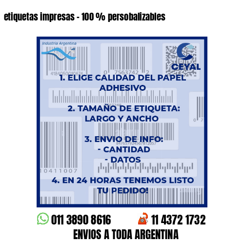 etiquetas impresas – 100 % persobalizables