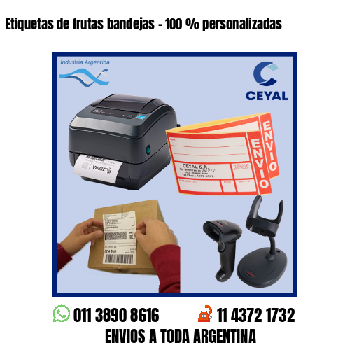 Etiquetas de frutas bandejas – 100 % personalizadas