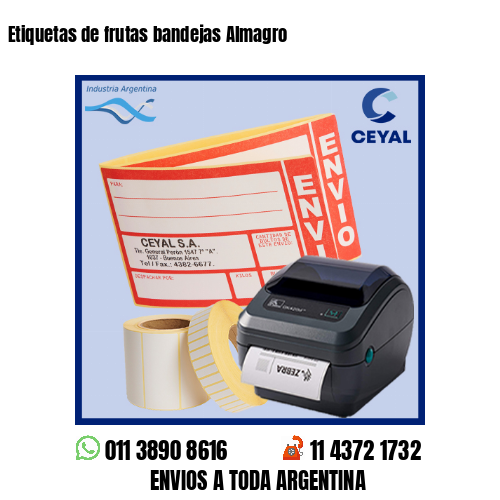 Etiquetas de frutas bandejas Almagro