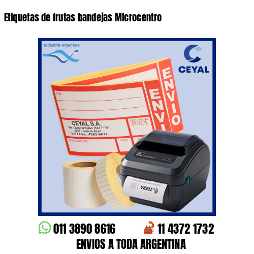 Etiquetas de frutas bandejas Microcentro