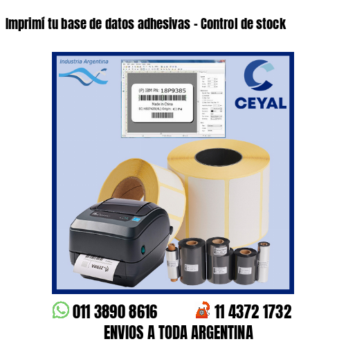 Imprimí tu base de datos adhesivas – Control de stock