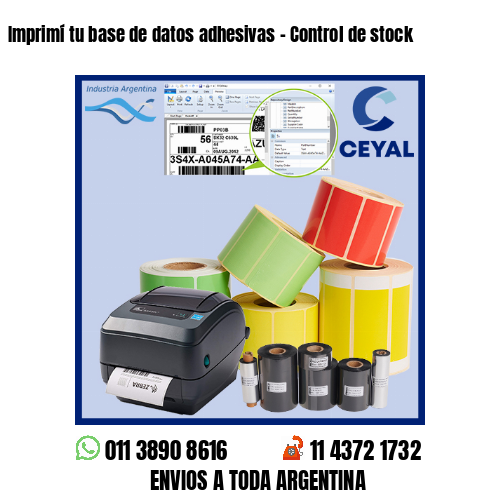 Imprimí tu base de datos adhesivas – Control de stock