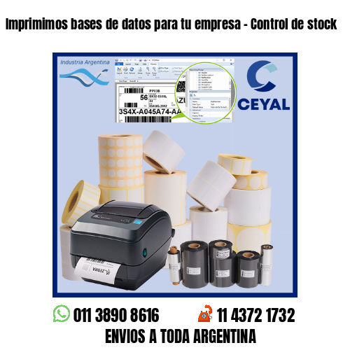 Imprimimos bases de datos para tu empresa – Control de stock