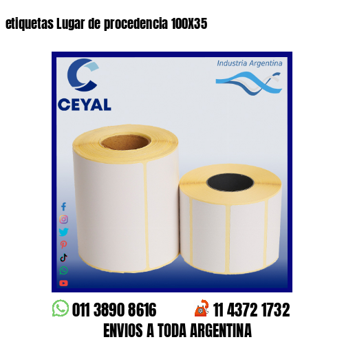 etiquetas Lugar de procedencia 100X35