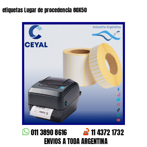 etiquetas Lugar de procedencia 80X50