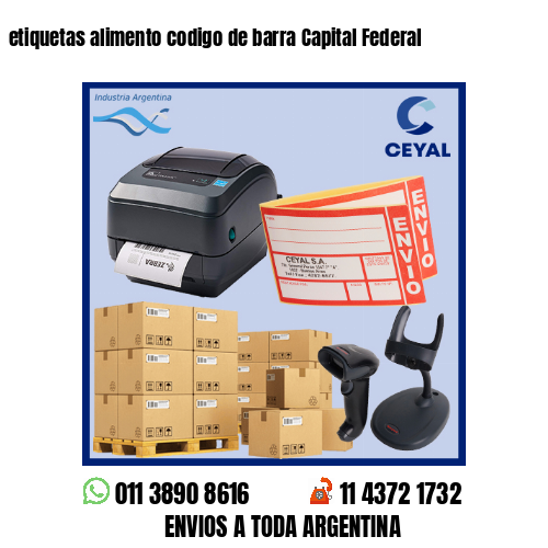 etiquetas alimento codigo de barra Capital Federal