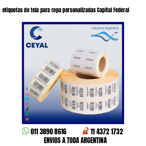 etiquetas de tela para ropa personalizadas Capital Federal